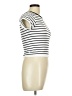 Sugarlips Stripes Ivory Short Sleeve Turtleneck Size M - photo 4