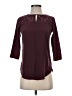 Van Heusen 100% Polyester Burgundy 3/4 Sleeve Top Size XXS - photo 1