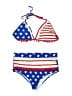 Unbranded Stars Blue Two Piece Swimsuit Size M - photo 1