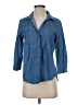 Gloria Vanderbilt Blue 3/4 Sleeve Button-Down Shirt Size S - photo 1