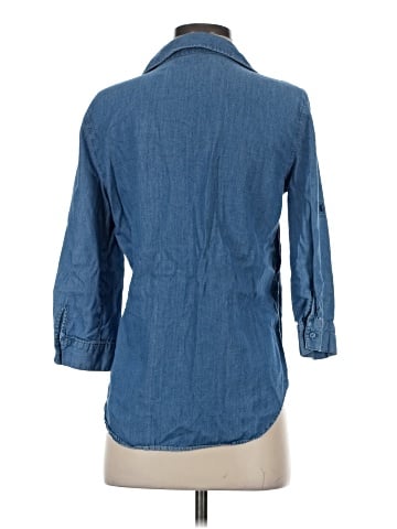 Gloria Vanderbilt 3/4 Sleeve Button-Down Shirt (view 2)