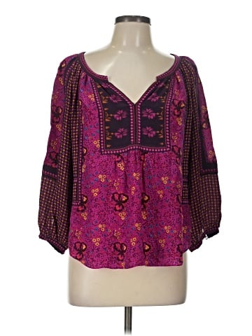 Rebecca Taylor 3/4 Sleeve Silk Top (view 1)