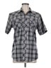 Betabrand Plaid Gray Short Sleeve Blouse Size M - photo 1