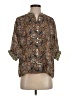 Chufy 100% Silk Paisley Brown 3/4 Sleeve Silk Top Size XS - photo 1