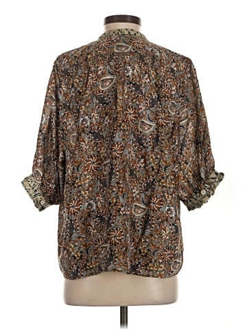Chufy 3/4 Sleeve Silk Top (view 2)