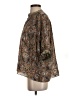 Chufy 100% Silk Paisley Brown 3/4 Sleeve Silk Top Size XS - photo 5