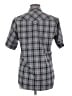 Betabrand Plaid Gray Short Sleeve Blouse Size M - photo 2