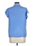 Nine West 100% Polyester Blue Short Sleeve Blouse Size L - photo 2