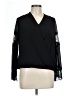Thalia Sodi 100% Polyester Black Long Sleeve Blouse Size L - photo 1