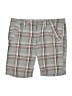 Unionbay 100% Cotton Plaid Gray Cargo Shorts Size 11 - photo 1