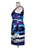 Bisou Bisou Graphic Blue Cocktail Dress Size L (estimated) - photo 5