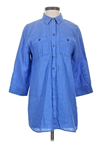 Chico's 3/4 Sleeve Button-Down Shirt (view 1)