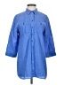 Chico's 100% Linen Blue 3/4 Sleeve Button-Down Shirt Size Sm (0) - photo 1