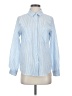 Dylan Checkered-gingham Blue Long Sleeve Blouse Size XS - photo 1