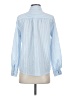 Dylan Checkered-gingham Blue Long Sleeve Blouse Size XS - photo 2