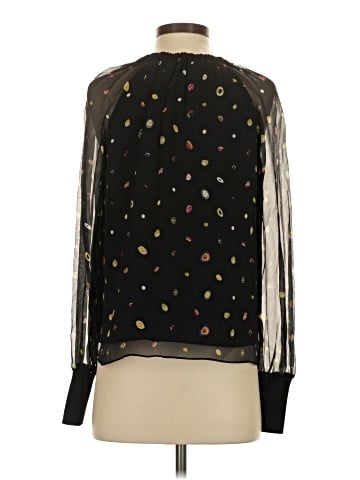 Diane von Furstenberg Long Sleeve Silk Top (view 2)