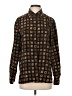 Milano Print Brown Long Sleeve Button-Down Shirt Size S - photo 1