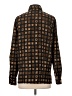 Milano Print Brown Long Sleeve Button-Down Shirt Size S - photo 2