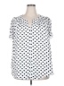 41Hawthorn 100% Polyester Polka Dots White Short Sleeve Henley Size 2X - photo 1