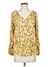 Democracy 100% Rayon Yellow 3/4 Sleeve Blouse Size S - photo 1
