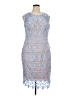 Eliza J 100% Polyester Floral Blue Cocktail Dress Size 16 - photo 1