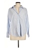 Zara 100% Cotton Solid Blue Long Sleeve Button-Down Shirt Size M - photo 1