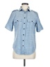 Gap 100% Cotton Blue Short Sleeve Button-Down Shirt Size M - photo 1