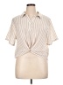 Lucky & Coco 100% Polyester Ivory Short Sleeve Polo Size XL (petite) - photo 1