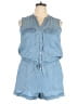 Mossimo 100% Lyocell Solid Blue Romper Size XXL - photo 1