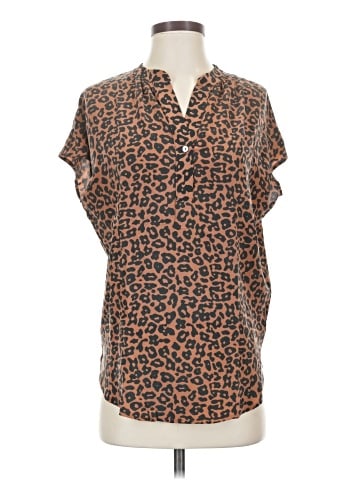 Amour Vert Short Sleeve Silk Top (view 1)