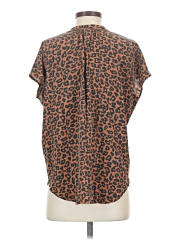 Amour Vert Short Sleeve Silk Top (view 2)