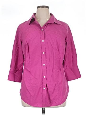 Talbots 3/4 Sleeve Button-Down Shirt (view 1)