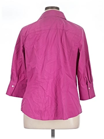 Talbots 3/4 Sleeve Button-Down Shirt (view 2)