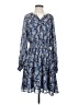 Lands' End 100% Polyester Paisley Blue Casual Dress Size S - photo 1