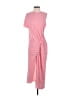 Zara 100% Polyester Solid Pink Casual Dress Size XS - photo 1