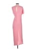 Zara 100% Polyester Solid Pink Casual Dress Size XS - photo 2