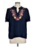 Shein 100% Polyester Blue Short Sleeve Blouse Size 12 - photo 1