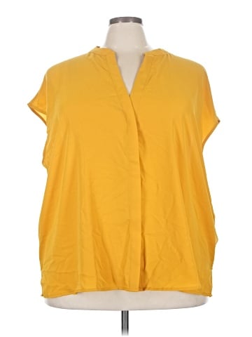 ELOQUII Short Sleeve Blouse (view 1)