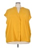 ELOQUII Yellow Short Sleeve Blouse Size 26 - photo 1