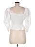 Zara White 3/4 Sleeve Blouse Size M - photo 2