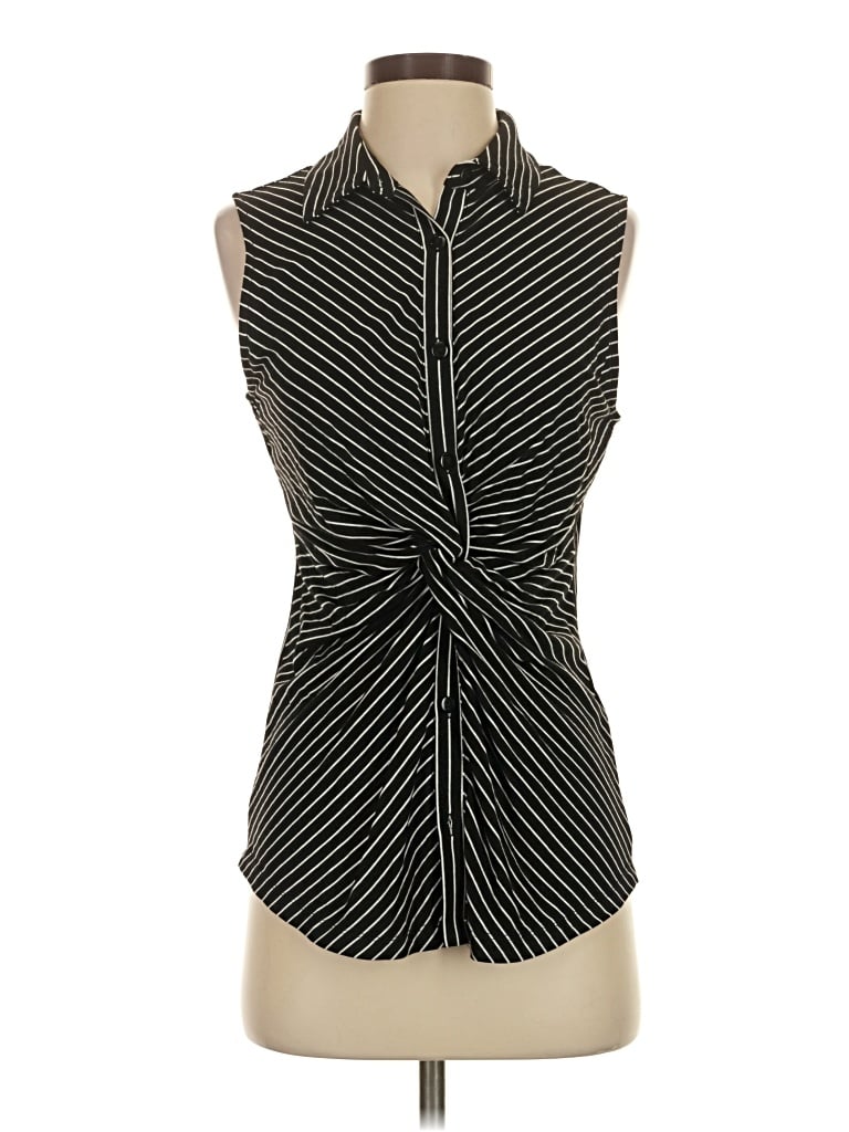 Pre-owned T Tahari Sleeveless Blouse In Black