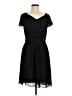 Talbots 100% Silk Solid Black Casual Dress Size 8 Petite - photo 1