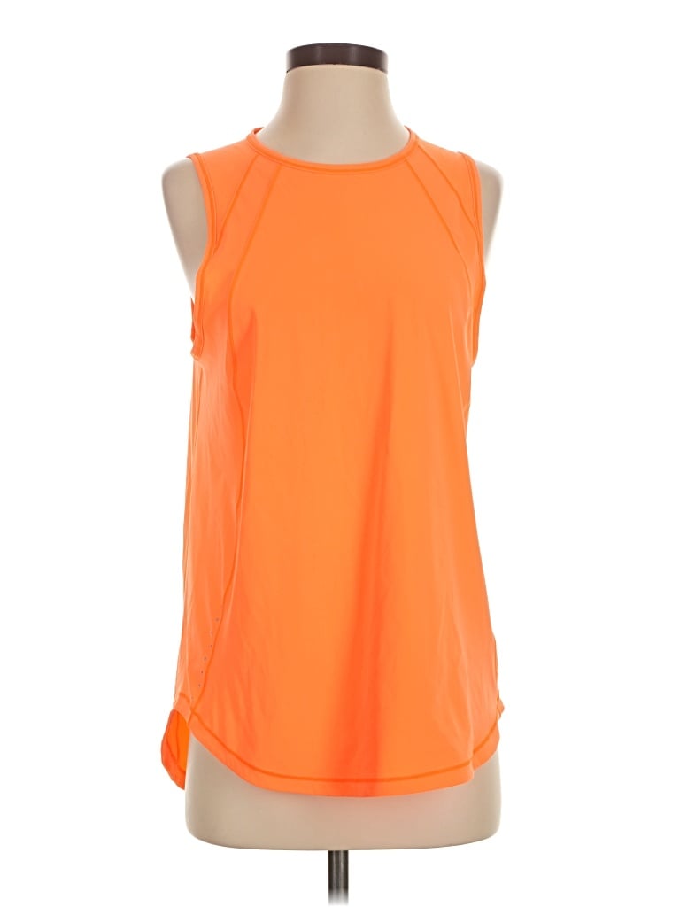 Pre-owned Lululemon Athletica Sleeveless Blouse In Orange