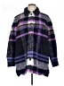Ann Taylor LOFT 100% Polyester Plaid Purple Coat Size XL - photo 1