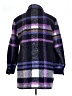 Ann Taylor LOFT 100% Polyester Plaid Purple Coat Size XL - photo 2