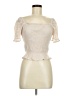 E&M Collection Ivory Short Sleeve Top Size M - photo 1