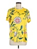 Ann Taylor LOFT 100% Polyester Yellow Short Sleeve Blouse Size M - photo 1