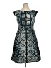 Kay Unger Graphic Gray Cocktail Dress Size 14 - photo 1