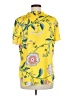 Ann Taylor LOFT 100% Polyester Yellow Short Sleeve Blouse Size M - photo 2
