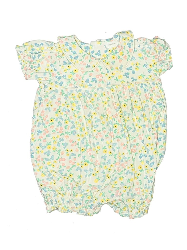 Pre-owned Angel Dear Kids' Short Sleeve Onesie In Yellow